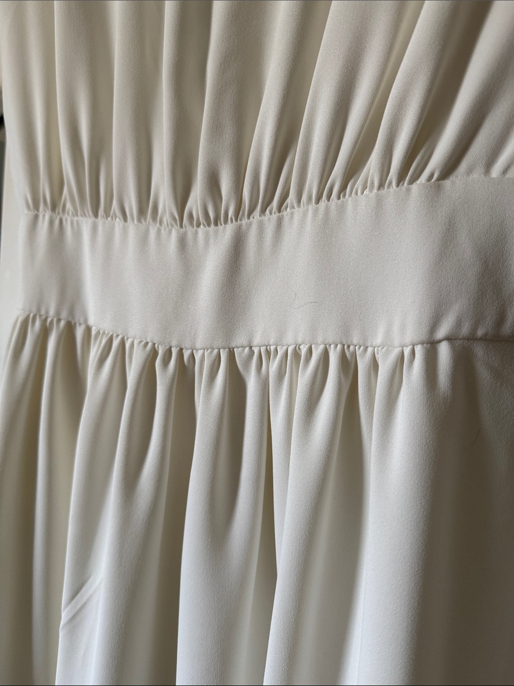 Nordstrom Cream Maxi Dress with Gathered Waist - Picture 5 of 8